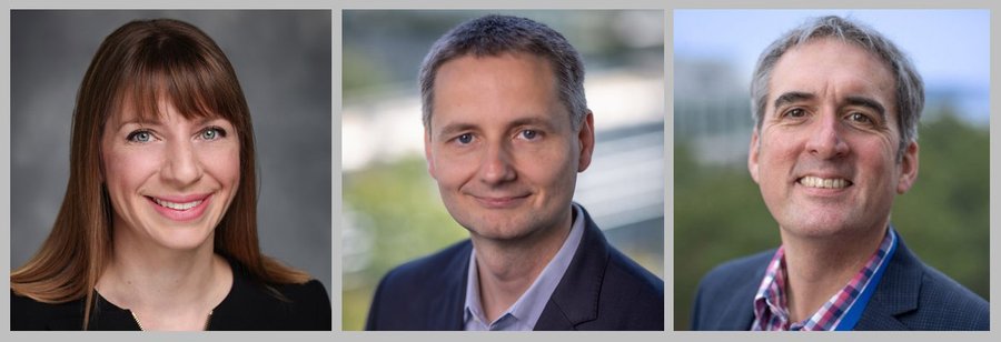 Three headshots of authors of a research paper