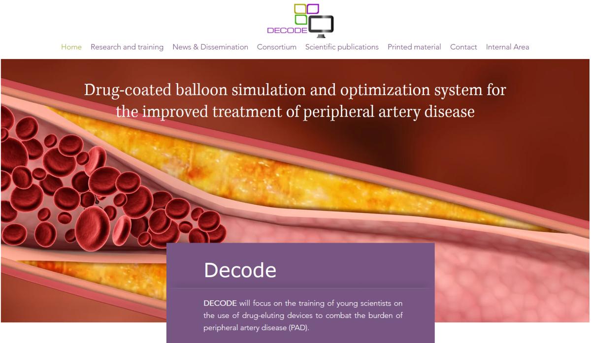 Screenshot of Decode home page