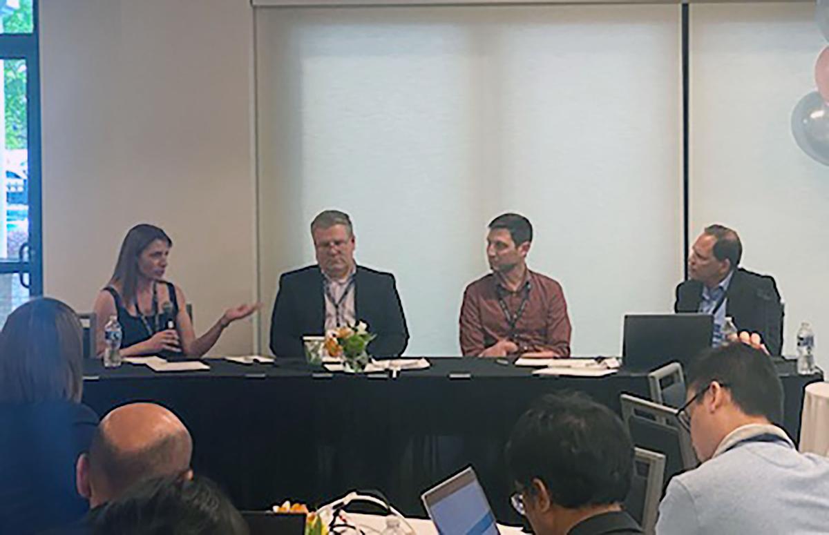 Nicoleta Economou, PhD, Benjamin Goldstein, PhD, and two others on discussion panel