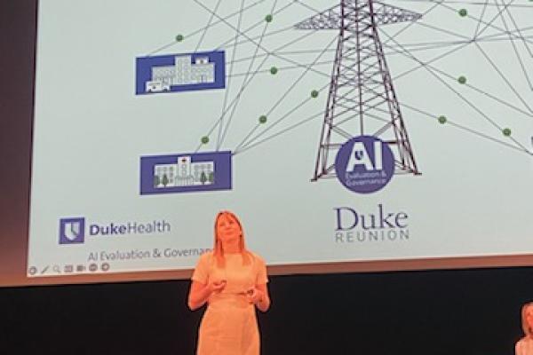 Dr. Economou presenting at the Duke Reunion 2025 event hosted by Duke Office of Alumni Engagement