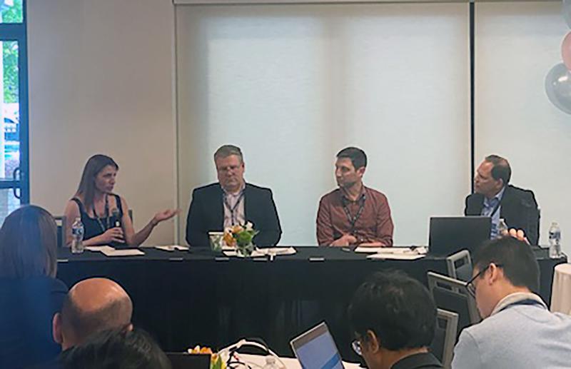 Nicoleta Economou, PhD, Benjamin Goldstein, PhD, and two others on discussion panel