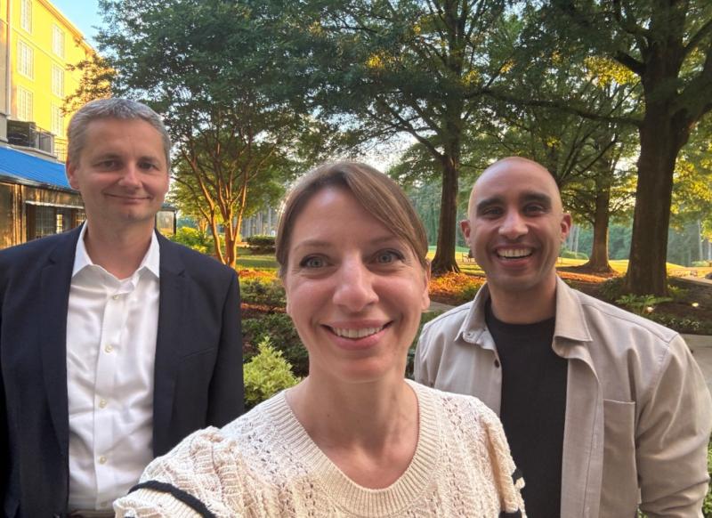 L to R Michael Pencina, Nicoleta Economou and Michel van Genderen