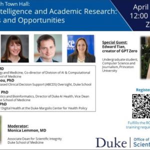 Ad for research town hall