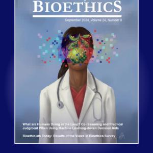 The cover of the American Journal of Bioethics 