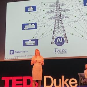 Dr. Economou presenting at the Duke Reunion 2025 event hosted by Duke Office of Alumni Engagement