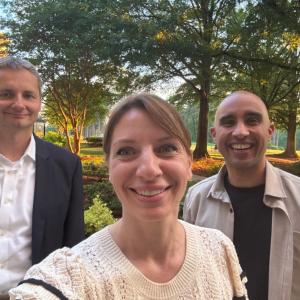 L to R Michael Pencina, Nicoleta Economou and Michel van Genderen 